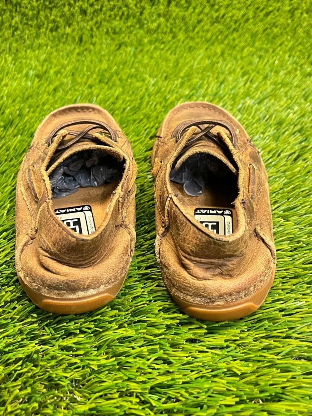 Ariat Caldwell Boys Size 9.5C Toddler Brown Casual Walking Slip On Shoes Loafers